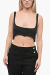 COURRÈGES EMBROIDERED BRA TOP WITH BRACES