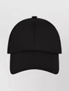 Courrèges Structured Black Cotton Baseball Cap With Embroidered Logo In Black
