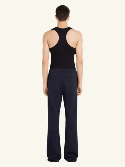 Courrèges Embroidered Fleece Pants In Black