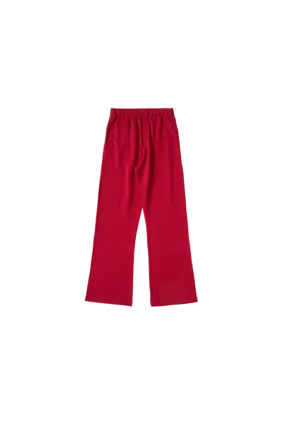 Courrèges Courreges Embroidered Fleece Sweatpants Red