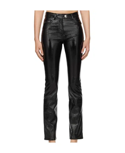 Courrèges Embroidered Logo Decoration Casual Pants In Black