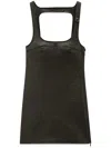 Courrèges Kleid Mit Logo-stickerei In Black