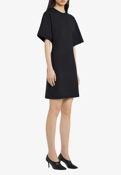 COURRÈGES EMBROIDERED LOGO MINI T-SHIRT DRESS