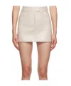 Courrèges Embroidered Logo Skirt In Nude