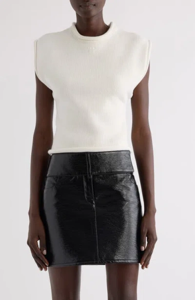 Courrèges Embroidered Logo Sweater In Heritage White