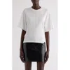 Courrèges Short-sleeved Fitted Top With Boxy Silhouette In White