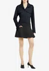 Courrèges Embroidered Logo Utility Shirt In Navy