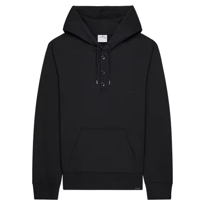 Courrèges Embroidered Snapped Hoodie In Black
