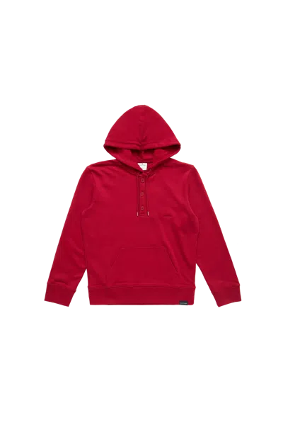 Courrèges Courreges Embroidered Snapped Hoodie Red