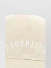 Courrèges Embroidered Washed Cap Ribbed Texture In White