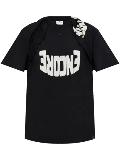 Courrèges Encore Black Cotton T-shirt
