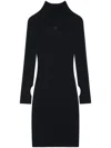 Courrèges Courreges Short Ribbed Dress In Black
