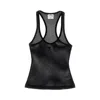 Courrèges Lightweight Mesh Tank Top Crafted In Black