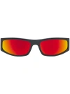 Courrèges Tech Sunset Sunglasses In Black