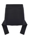 Courrèges Reversed Belt Satin Mini Skirt