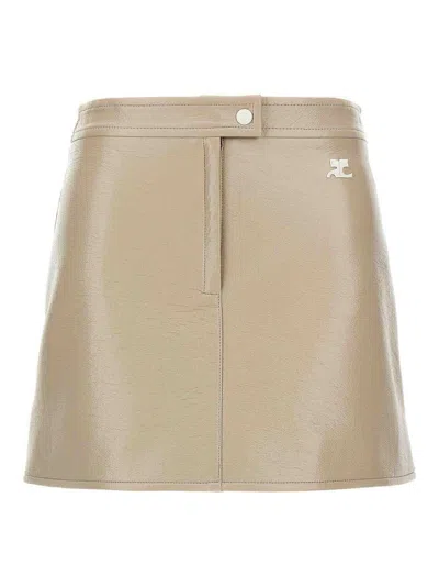 COURRÈGES REEDITION VINYL SKIRT