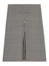 Courrèges Oblique Prince Of Wales Midi Skirt In Marrón