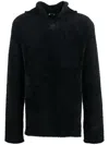 COURRÈGES FAUX FUR EMBROIDERED HOODIE FOR MEN