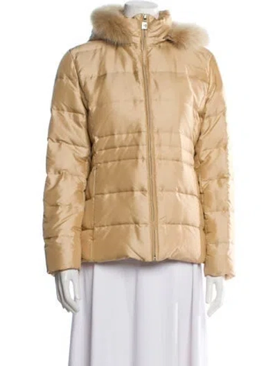 Pre-owned Courrèges Faux Fur Jacket In Neutral