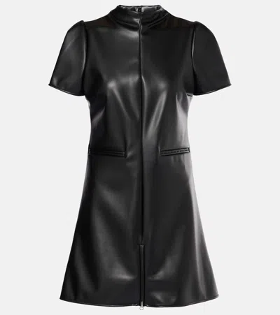 Courrèges A-line Faux-leather Mini Dress In Black