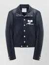 Courrèges Structured Black Faux-leather Jacket