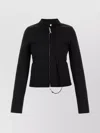 Courrèges Fitted High Collar Zip Detail Jacket