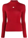 Courrèges Reedition Rib Knit In Red