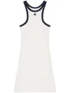 Courrèges Fitted White Mini Dress In White