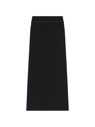 Courrèges Flap-pocket Maxi Skirt In Black