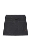 Courrèges Flap-pocket Mini Skirt In Blue