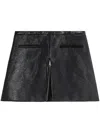 Courrèges Minigonna Heritage In Cotone Con Zip E Tasche In Black