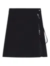 Courrèges Zipped Heritage Crepe Skirt Clothing In Black