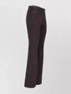 Courrèges Flared Button Back Pocket Trousers In Brown