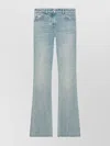 Courrèges Flared Light Wash Five-pocket Trousers In Blue