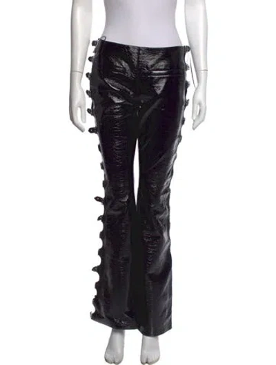 Pre-owned Courrèges Flared Pants In Black