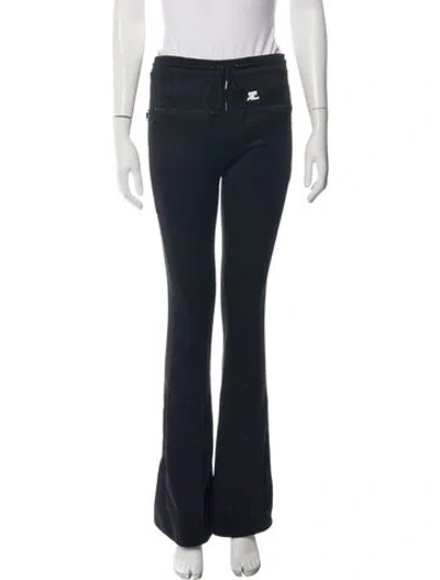 Pre-owned Courrèges Flared Pants In Blue