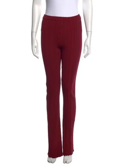 Pre-owned Courrèges Flared Pants In Burgundy