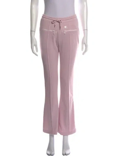 Pre-owned Courrèges Flared Pants In Purple