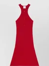 Courrèges Flared Racerback Sleeveless Dress In Red