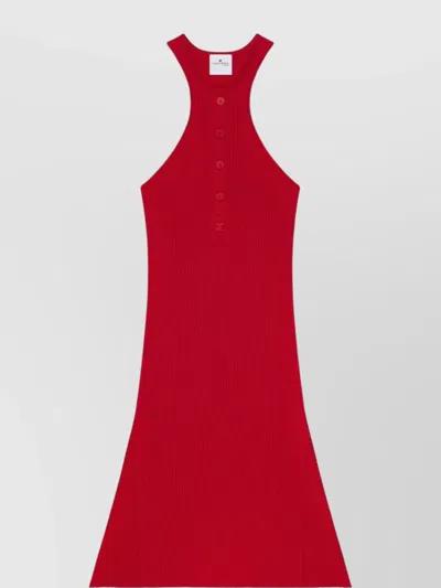 Courrèges Flared Racerback Sleeveless Dress In Red