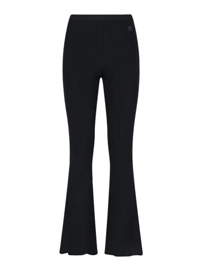 Courrèges Flared Trousers In Negro