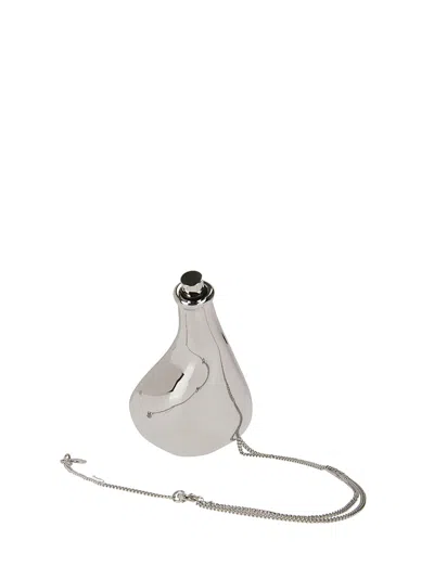 Courrèges Flask Metal Chain Necklace In Silver