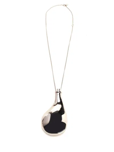 Courrèges Flask Necklace In Argento