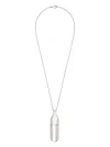 Courrèges Flask Silver Tone Neckless In Silver