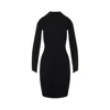 Courrèges Courreges Circle Rib Mini Dress Women In Black
