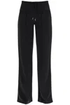 Courrèges Courreges Woman Black Polyester Wide-leg Pant In Black