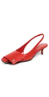 Courrèges Fold Kitten Slingbacks Bright Red In Red