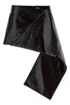Courrèges Asymmetric High Waist Mini Skirt In Black