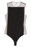 Courrèges Frame Illusion Bodysuit In Black