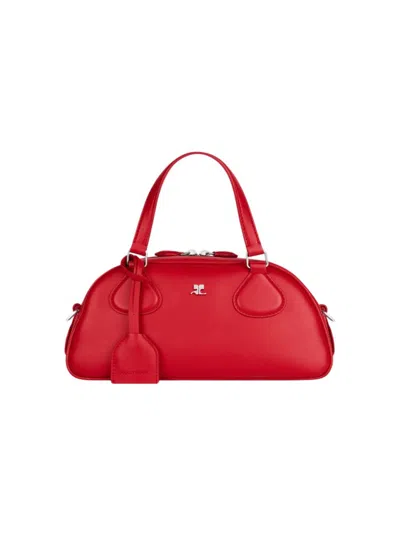 COURRÈGES COURRÈGES FRIDAY BOWLING BAG RUBY RED